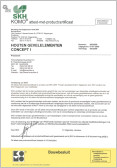 KOMO attest met productcertificaat KOMO attest met productcertificaat