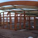 Opbouw strandpaviljoen.
