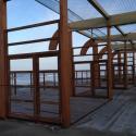 Opbouw strandpaviljoen.